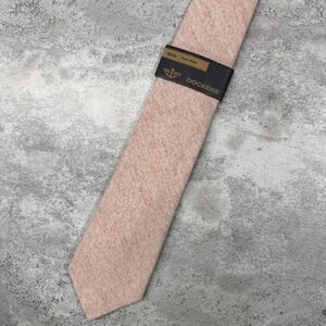 DOCKERS Polyester Tie Mens‎ One Size Pink Slim Skinny Made In China Necktie New